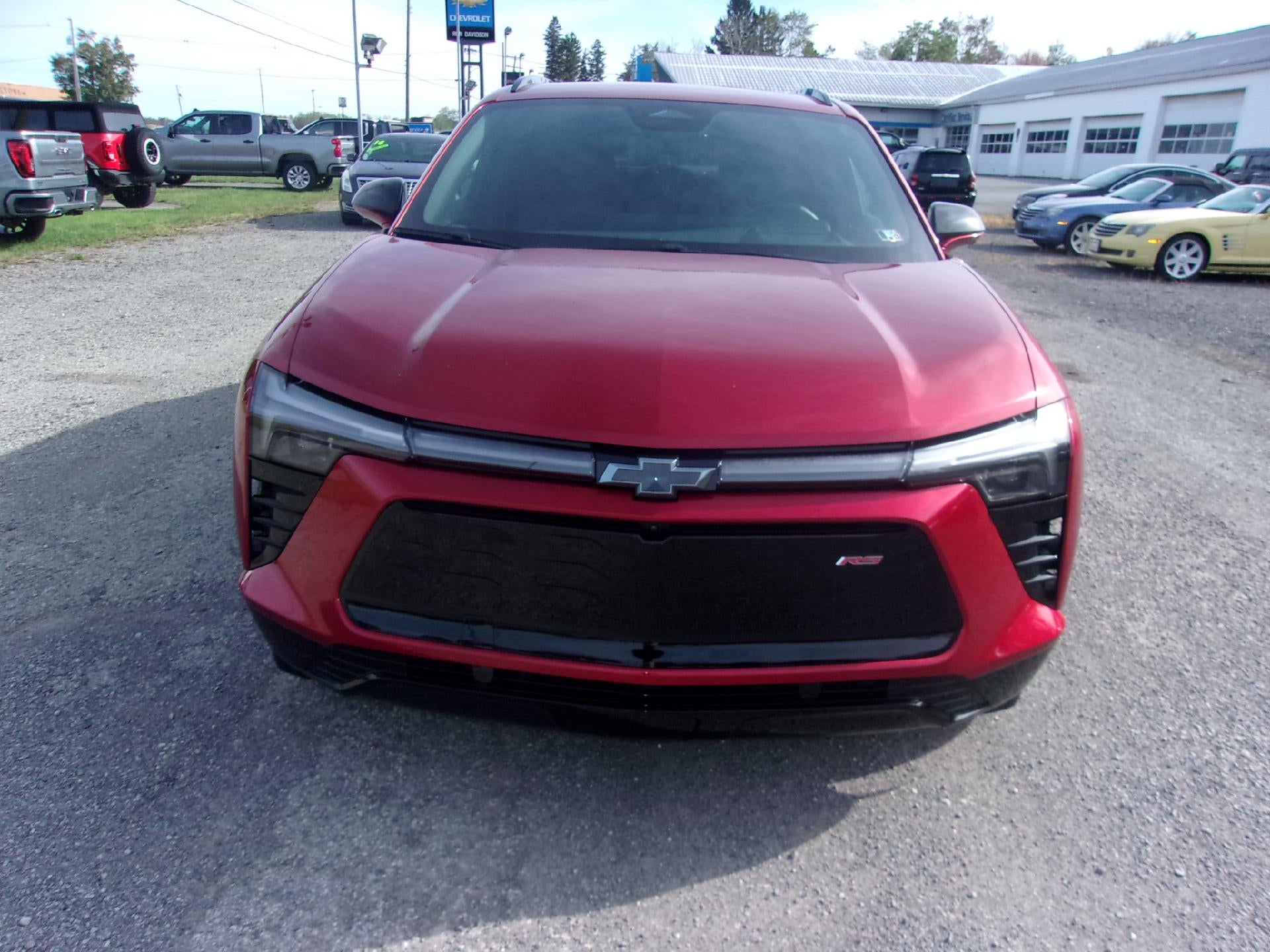 2024 Chevrolet Blazer EV RS eAWD in Radiant Red Tintcoat — front three-quarter view