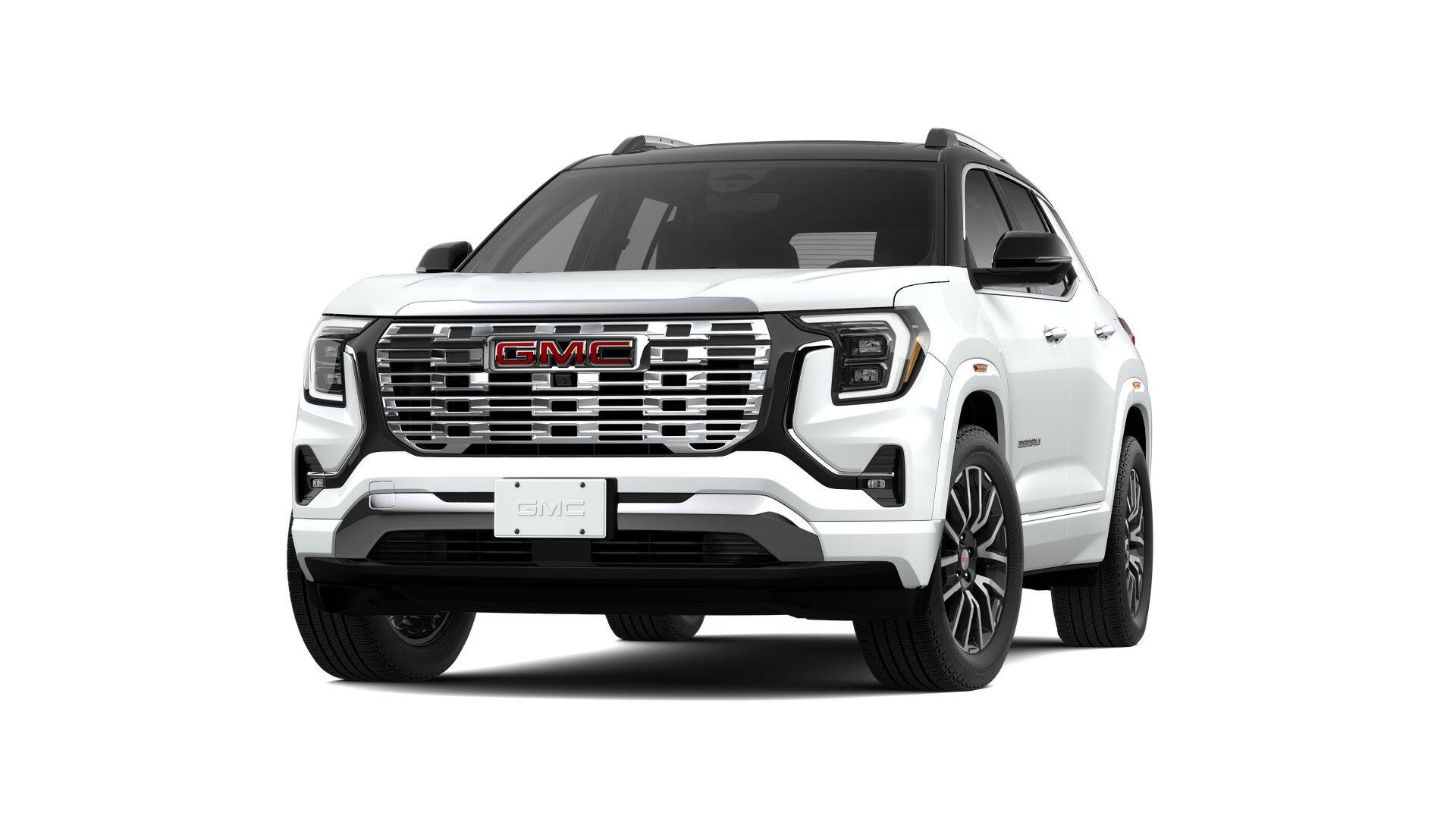 2026 GMC Terrain Denali in Summit White — front three-quarter view